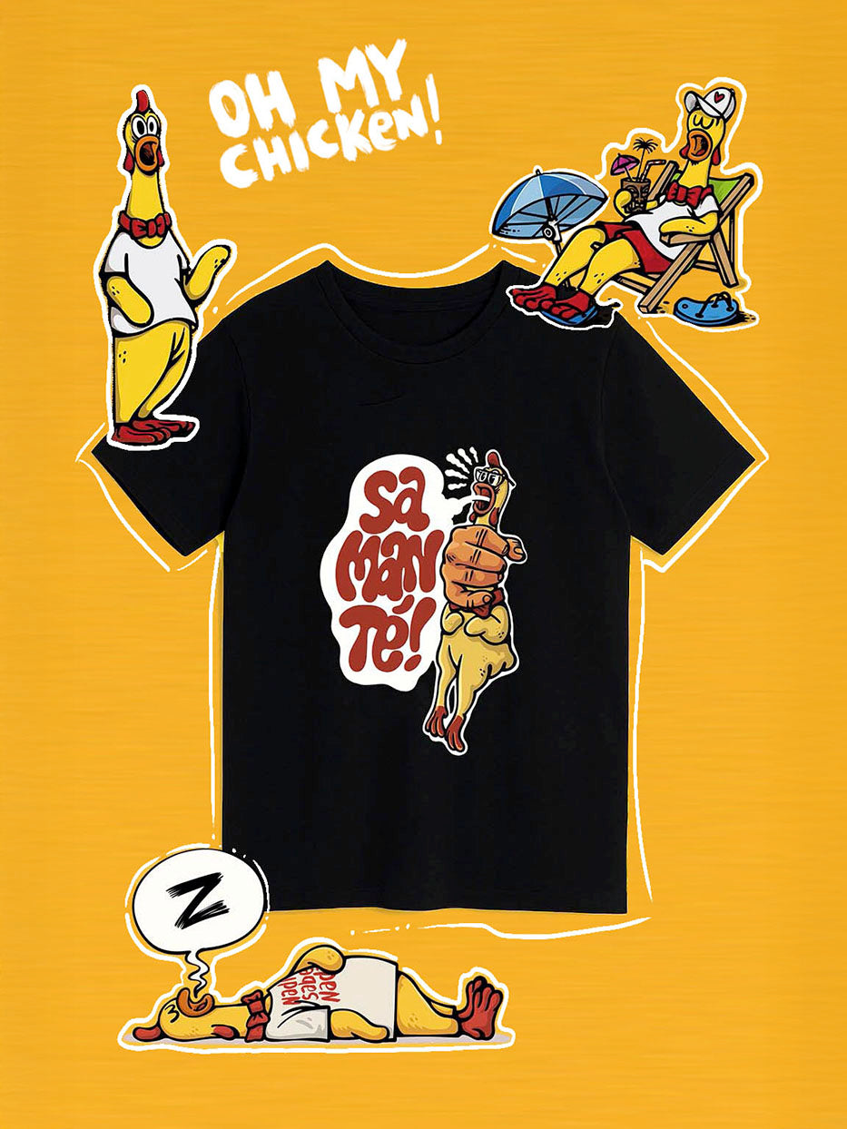 Camiseta "Pollo de goma" x Guibo