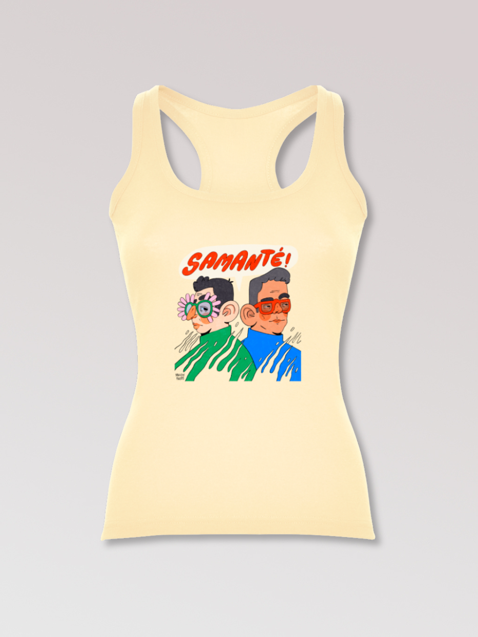 Camiseta de tirantes "Primavera Samanté!" x Malen