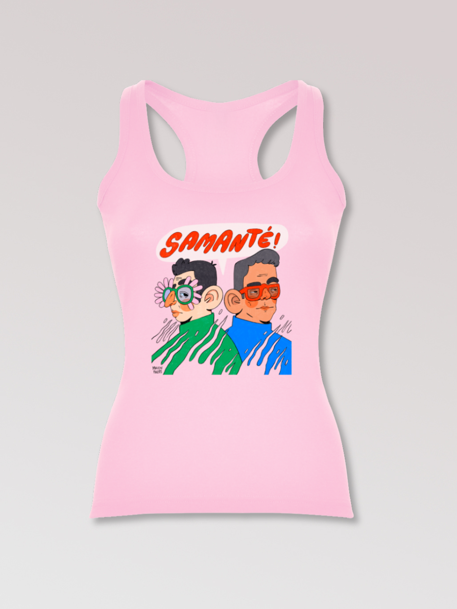Camiseta de tirantes "Primavera Samanté!" x Malen