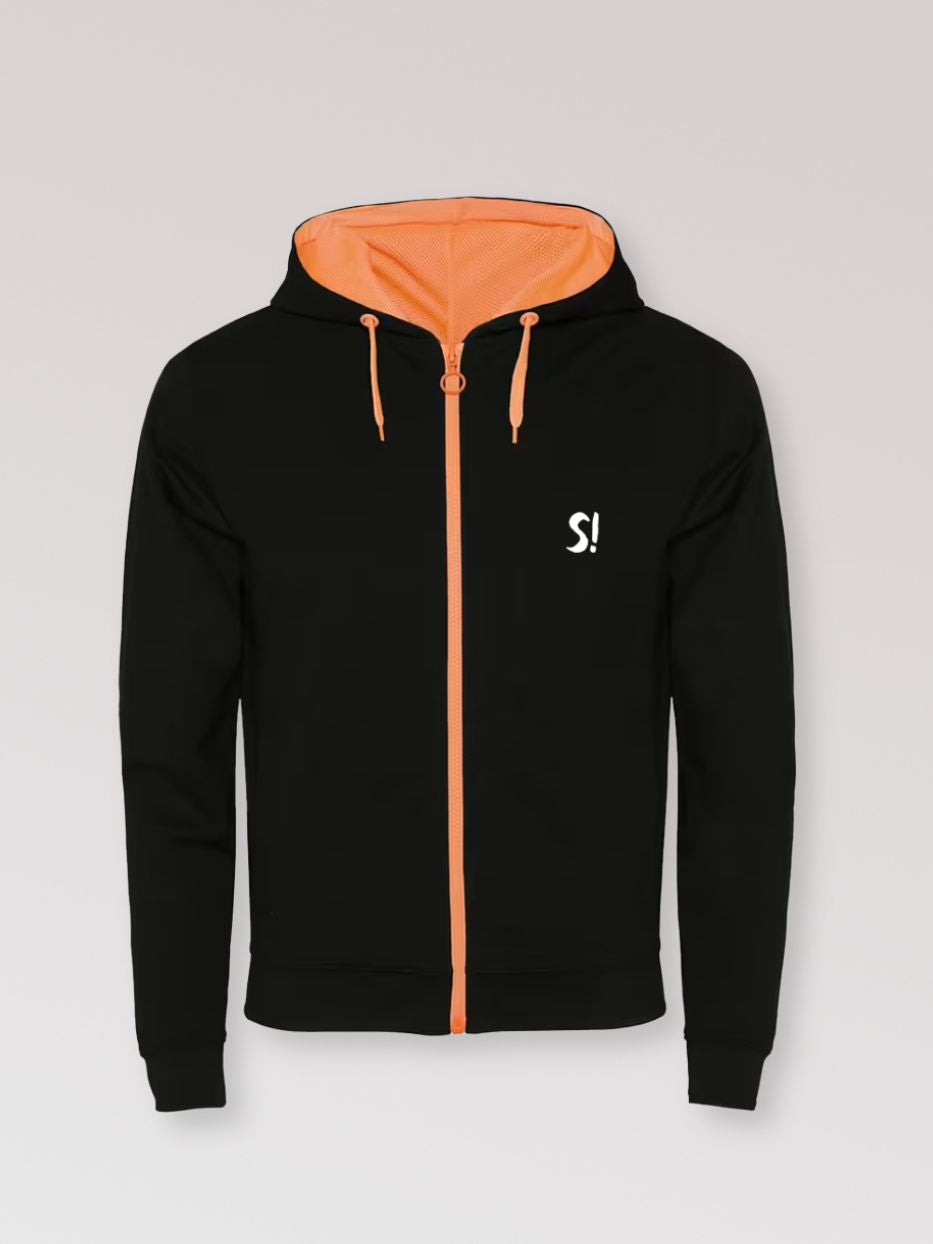 Sudadera "Reír es la única salida" con cremallera y capucha