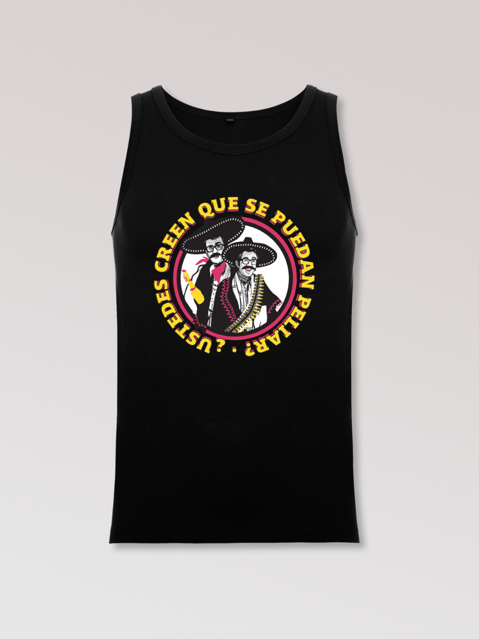 Camiseta de tirantes "¿Ustedes creen que se puedan peliar?"