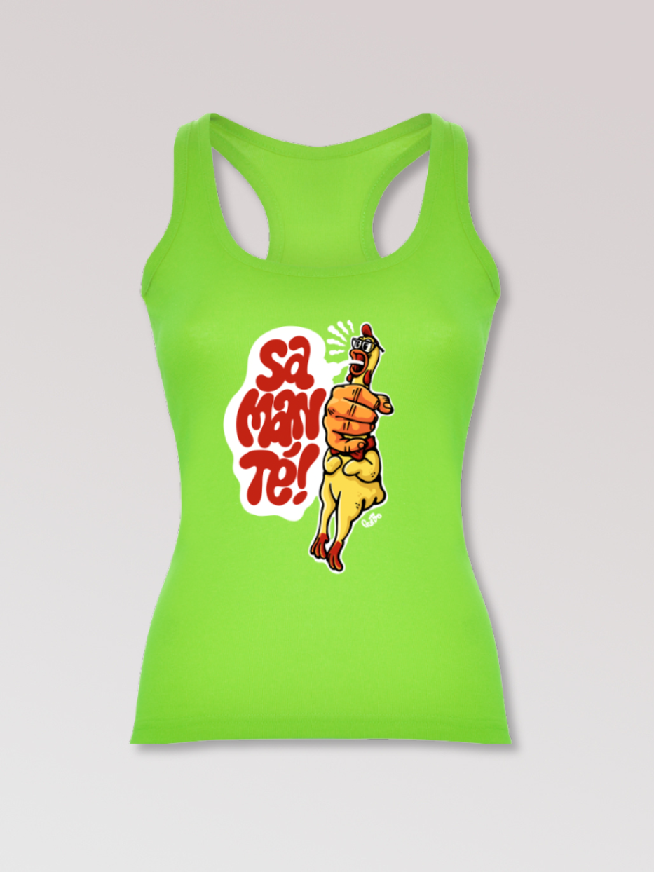 Camiseta de tirantes "Pollo de goma" x Guibo