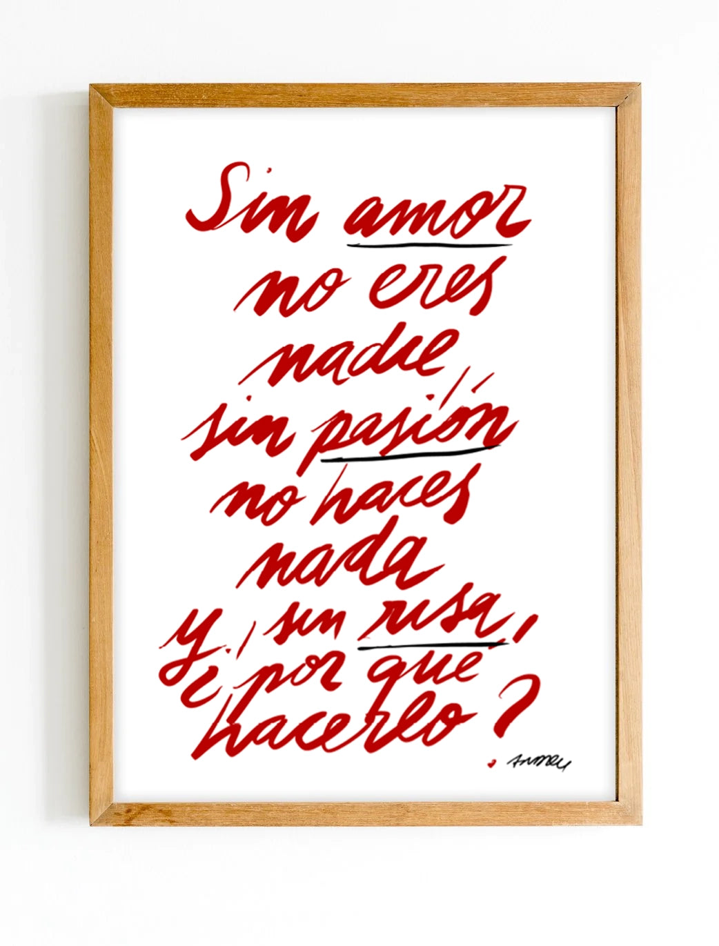 Print "Amor, Pasión, Risa"