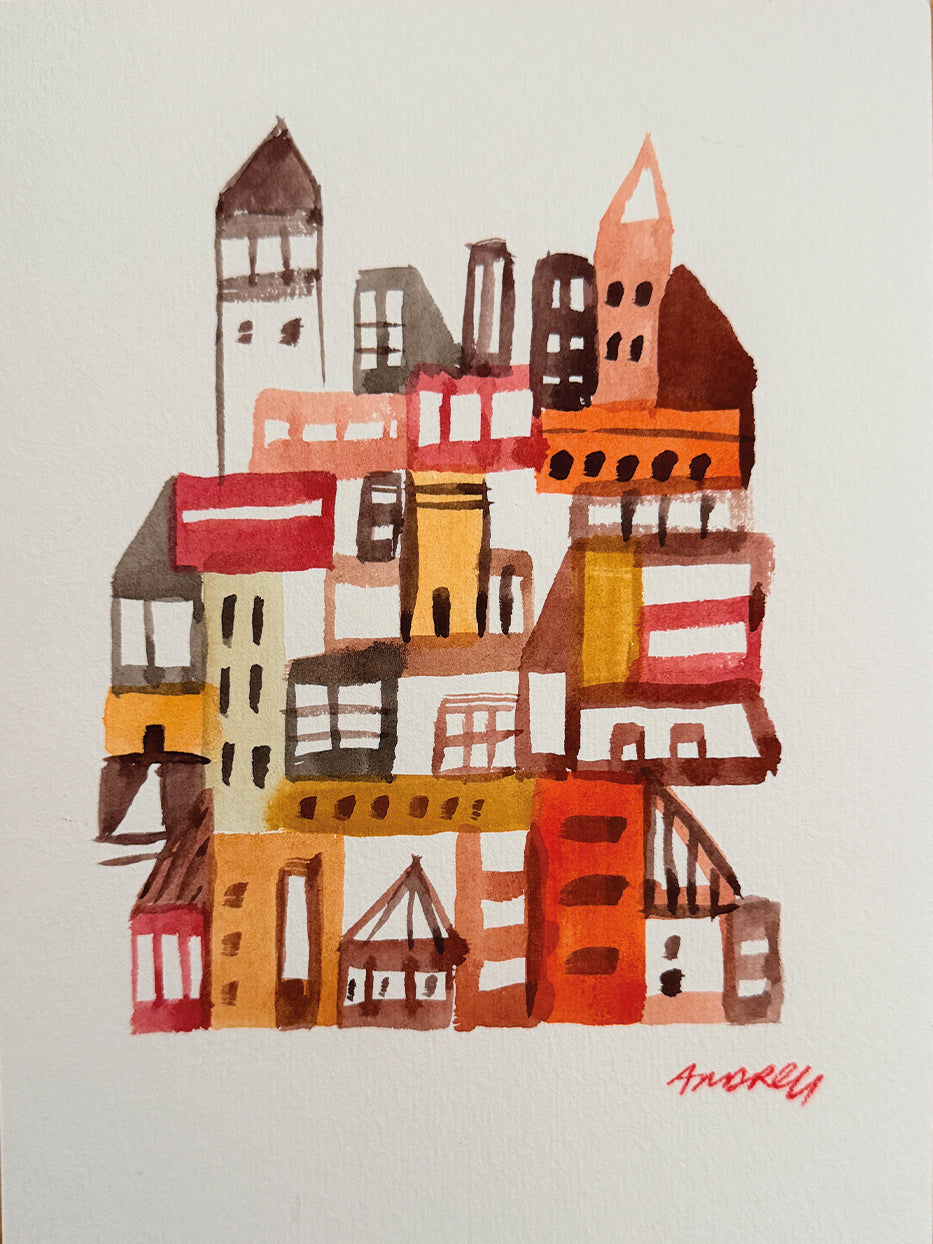 "Pueblo de otoño" x Andreu Buenafuente (15x21cm)