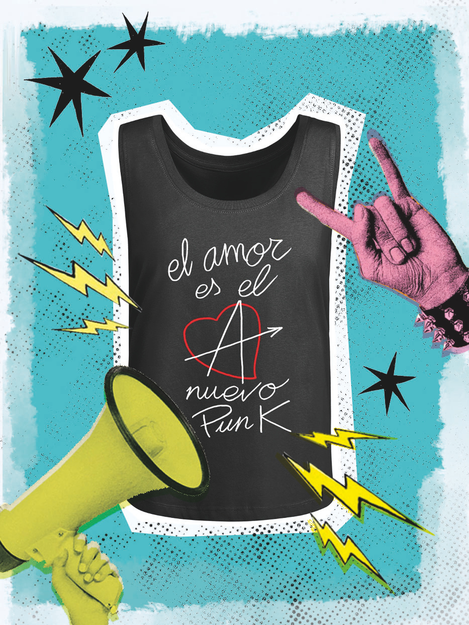 Camiseta de tirantes "El amor es el nuevo punk"