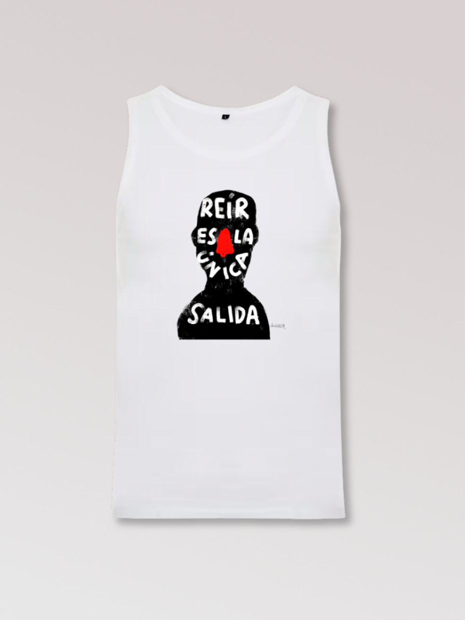 Camiseta de tirantes "Reír es la única salida"