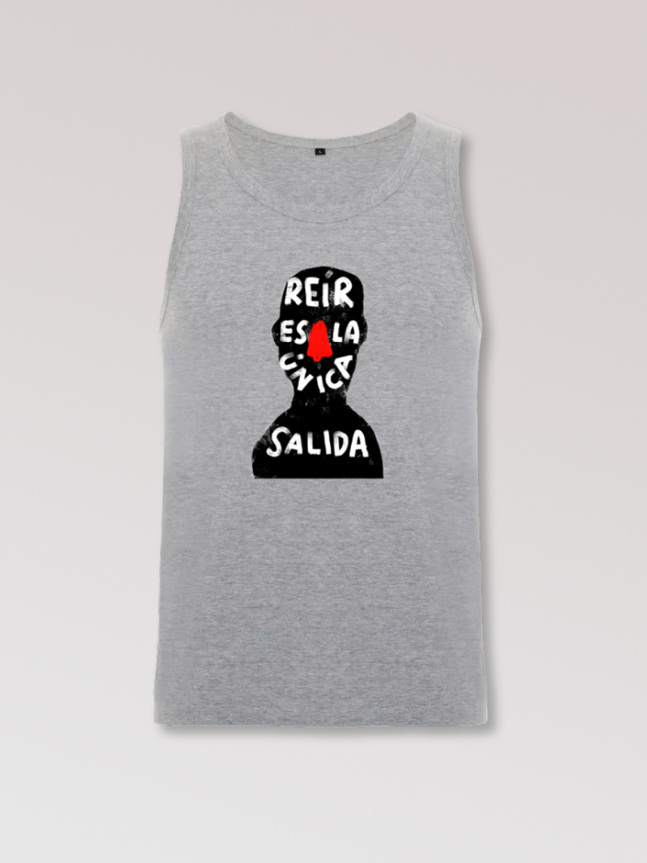 Camiseta de tirantes "Reír es la única salida"