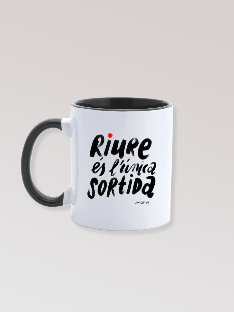 Tassa "Riure és l'única sortida" tipogràfic