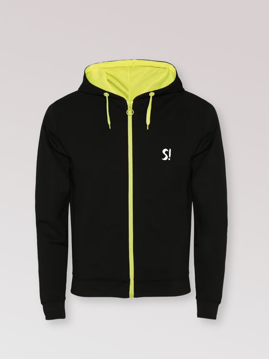 Sudadera "Reír es la única salida" con cremallera y capucha