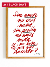 Print "Amor, Pasión, Risa"