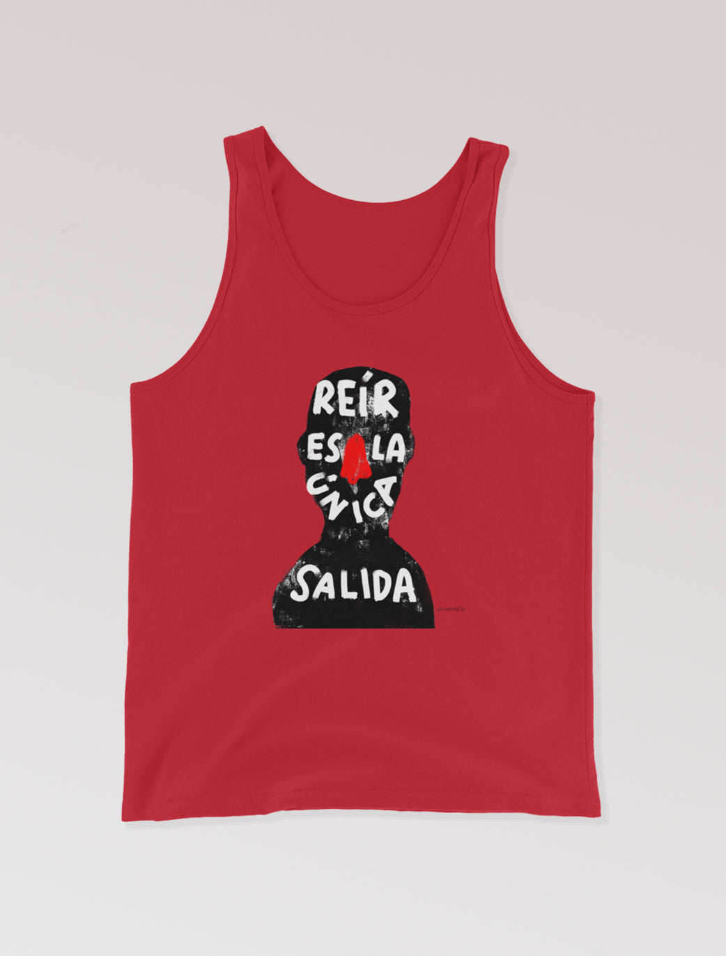 Camiseta de tirantes Unisex "Reír es la única salida"