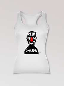 Camiseta de tirantes "Reír es la única salida"