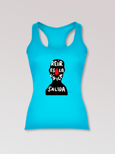 Camiseta de tirantes "Reír es la única salida"