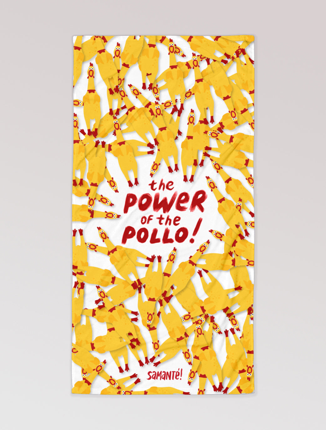 Toalla playa "The Power of the Pollo"